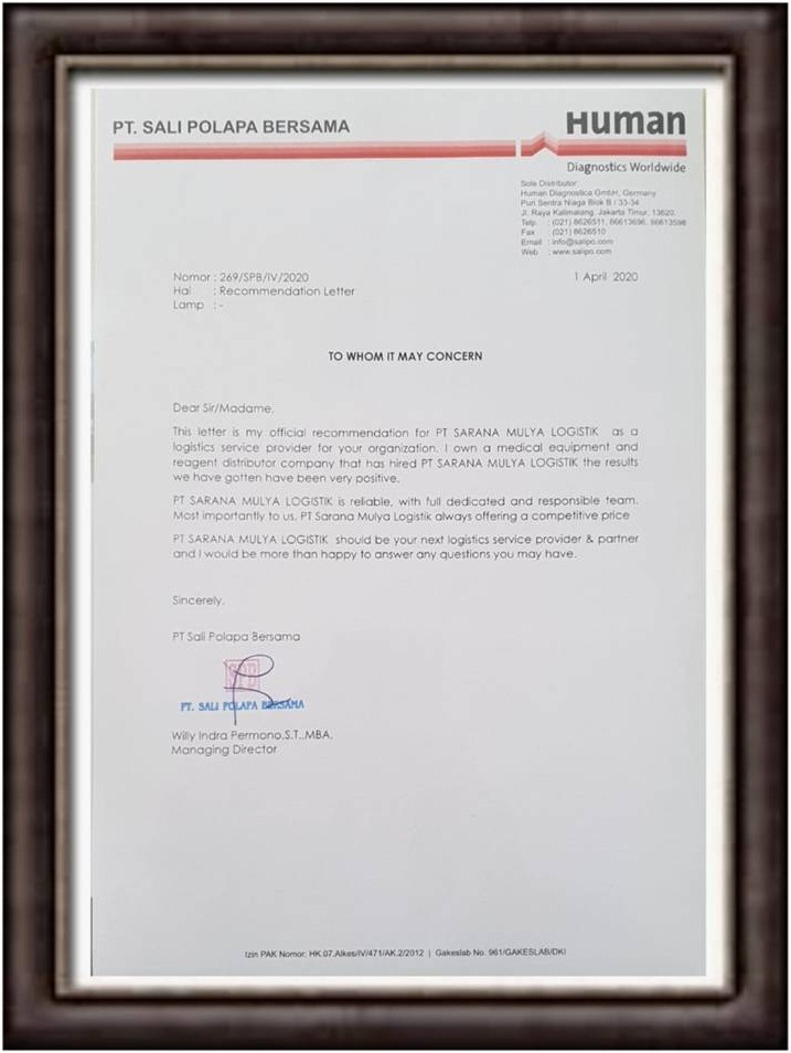 Izin Pos Kominfo PT Sarana Mulya Logistik